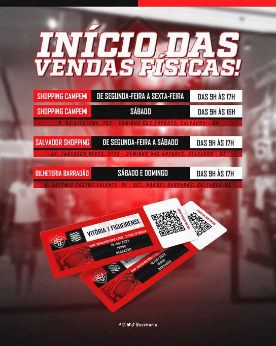 Vendas ingressos Vitória