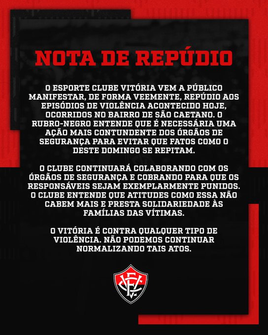 Vitória nota de repúdio 