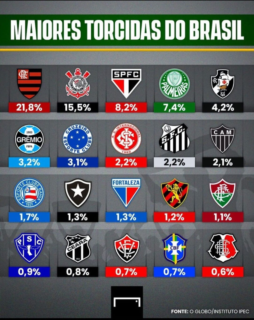 Top 20! Vitória figura em ranking de maiores torcidas do Brasil
